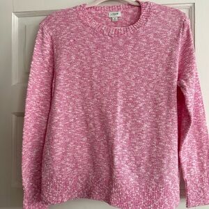 J. Crew Marled Pink Crewneck Sweater